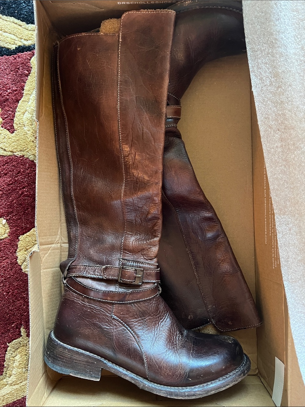 Bed Stu Women’s Bristol Distressed Dark Brown Riding Boots Western Vibe 6.5-7 - Picture 2 of 16